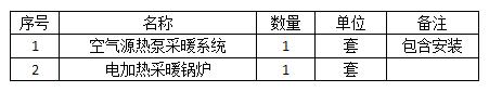 孝義市振興街道辦事處空氣源熱泵采暖系統、電加熱采暖鍋爐采購項目招標公告